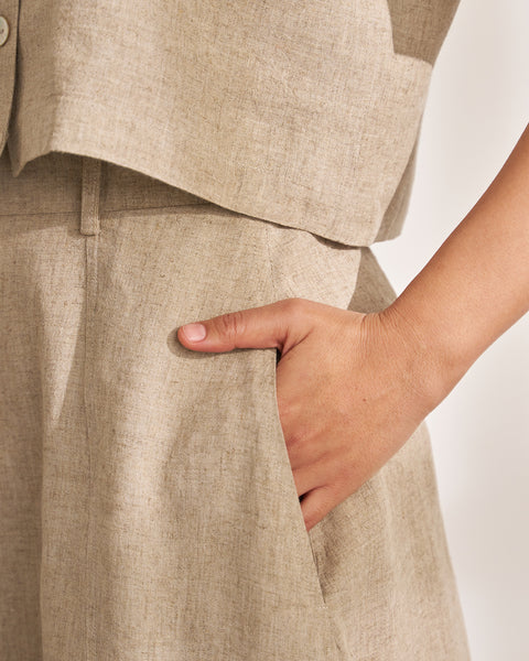 The Sand Beige Hemp Skirt