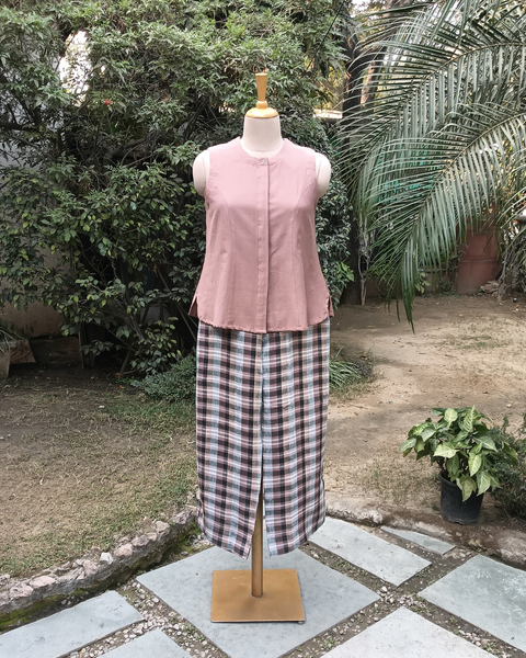 Coco Brown Cotton & Linen Co-ord Set