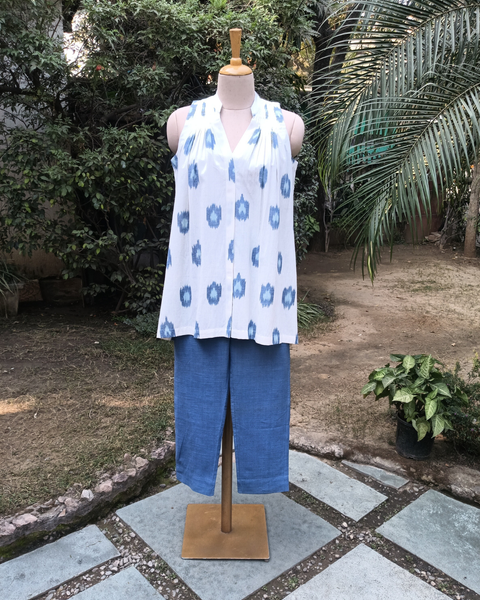 Blue Handwoven Cotton Pant