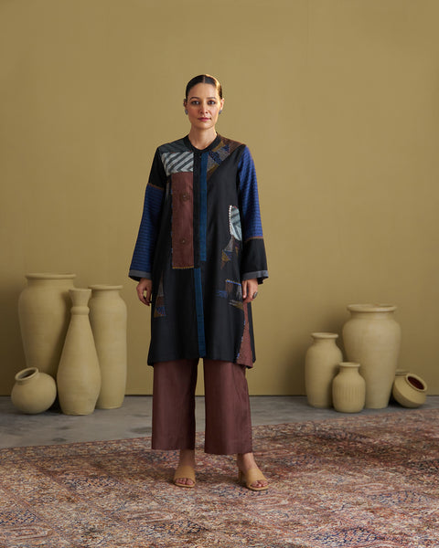 Brown Silk Cotton Set