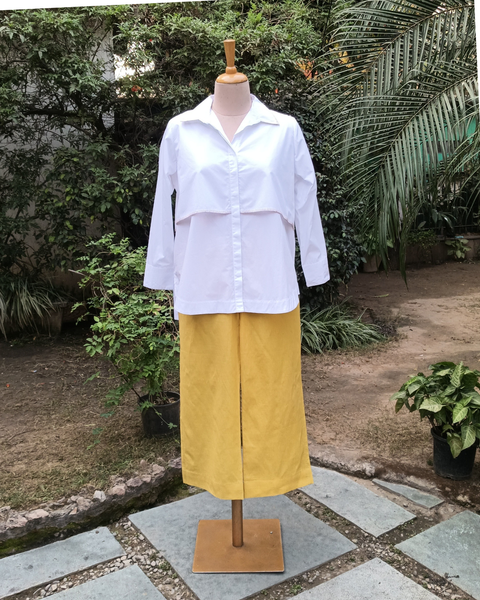 Yellow Handwoven Cotton Pant