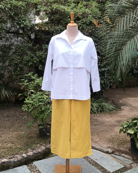 Yellow Handwoven Cotton Pant