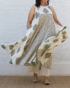 White Gardenia Handblock Printed Dress (S-XL)
