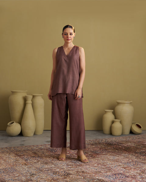 Brown Silk Cotton Set