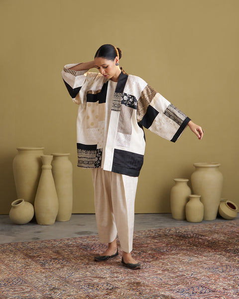 Ivory Mulbery Silk Top & Salwar Set