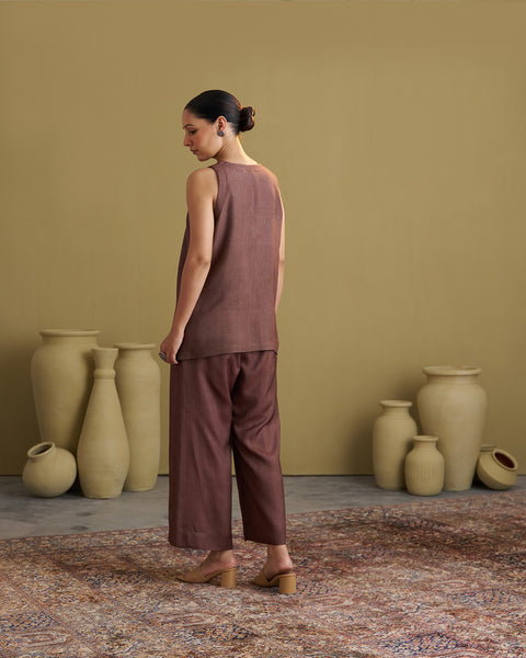 Brown Silk Cotton Set