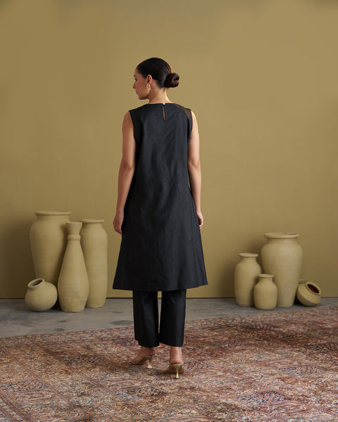 Black Silk Cotton Set