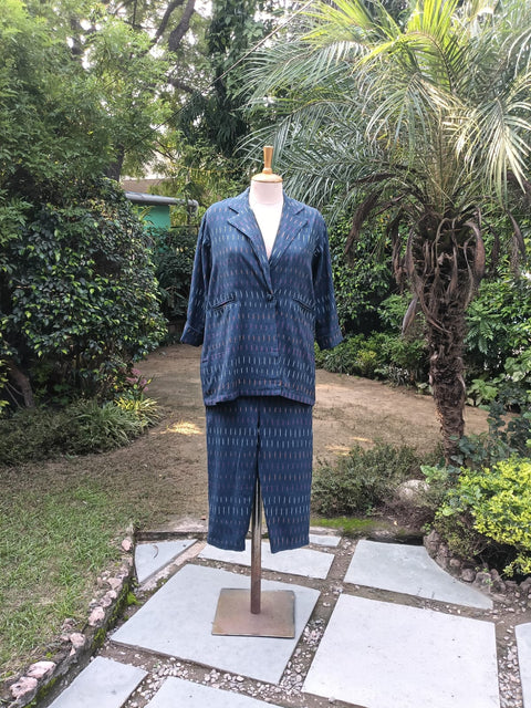 Navy Blue Ikat Co-ord