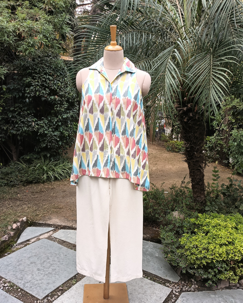 Candy Floss Ikat Top