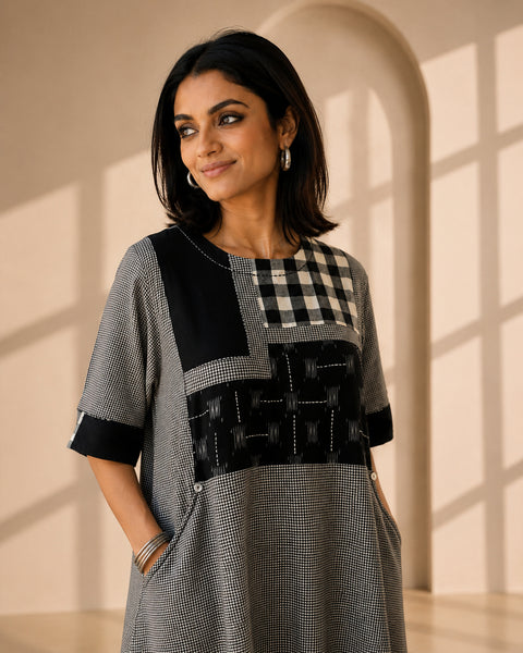 The Mono Ikat Dress