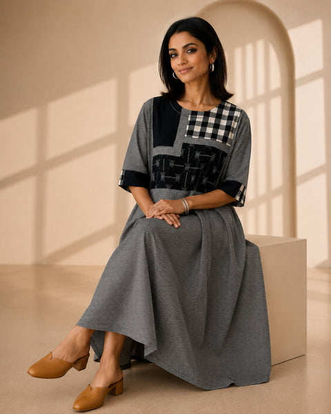 The Mono Ikat Dress