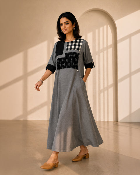 The Mono Ikat Dress