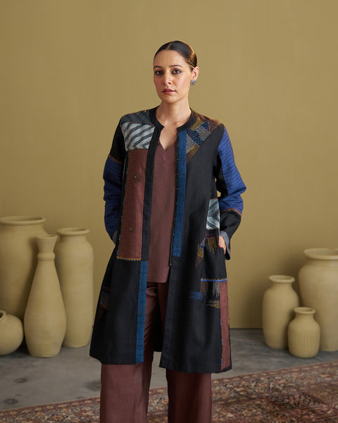 The Black Dhagai Anokhi Jacket