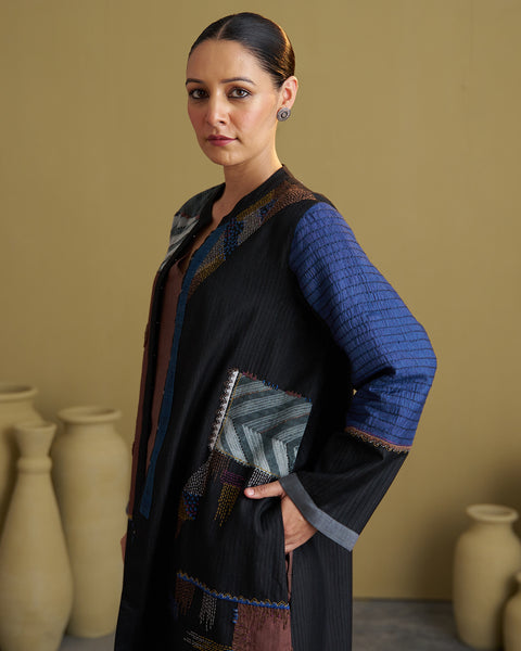 The Black Dhagai Anokhi Jacket