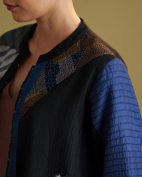 The Black Dhagai Anokhi Jacket