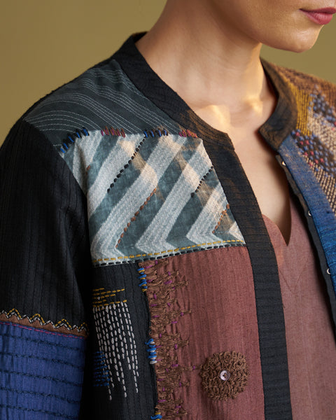 The Black Dhagai Anokhi Jacket