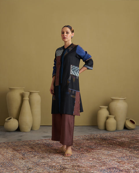 The Black Dhagai Anokhi Jacket