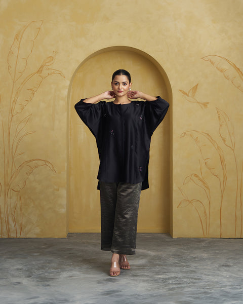 The Black Muse Silk Chanderi Set