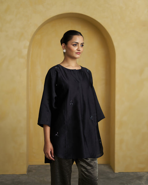 The Black Muse Silk Chanderi Set