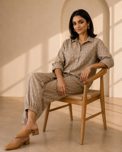 The Kyoto Beige Ikat Set