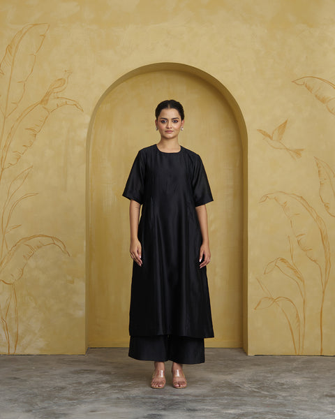 The Black Silk Chanderi Set