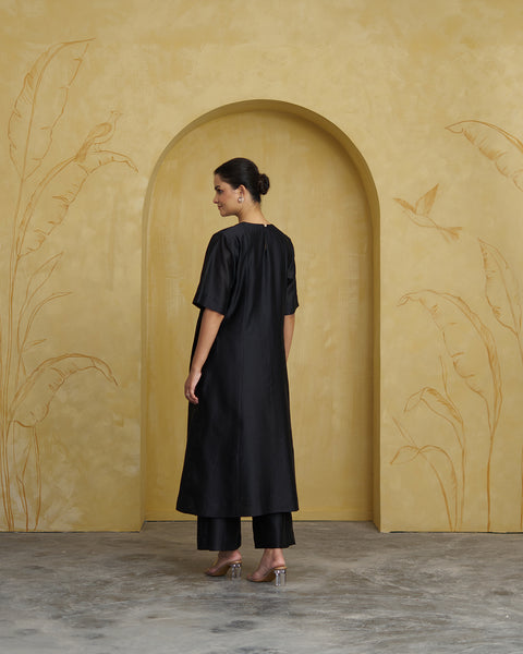 The Black Silk Chanderi Set