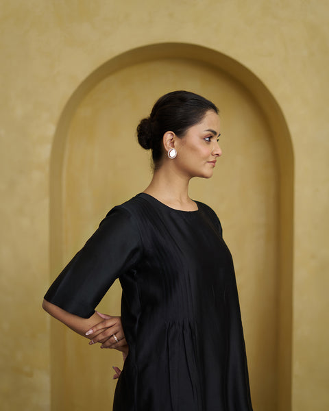 The Black Silk Chanderi Set