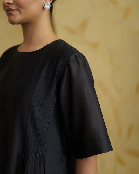 The Black Silk Chanderi Set