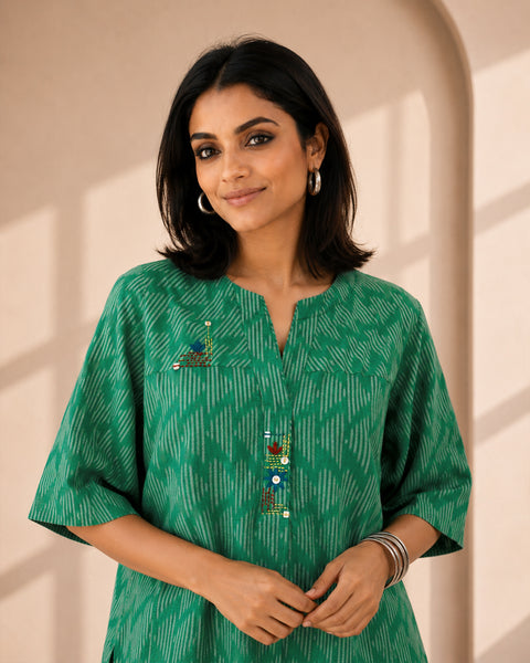 The Fern Green Ikat Set