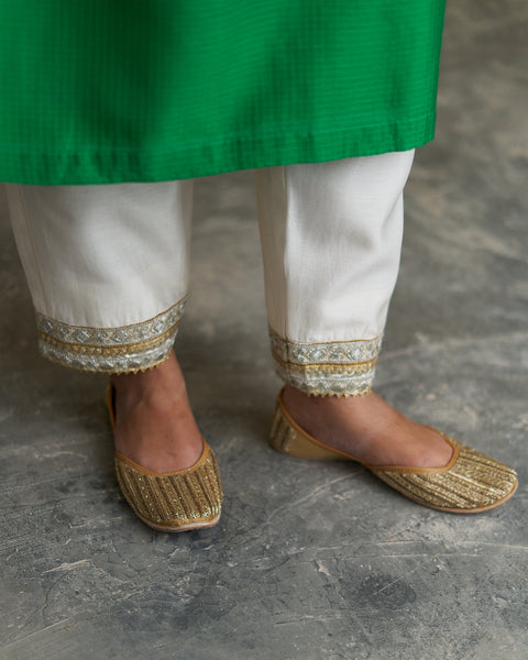 The Kairi Green Ombre Silk Chanderi Set