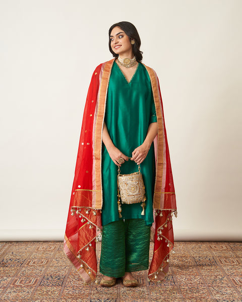 The Panna Silk Chanderi Set