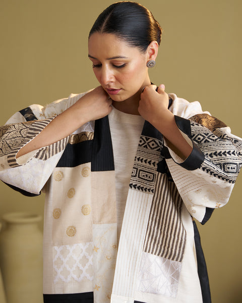 The Ivory & Black Anokhi Jacket
