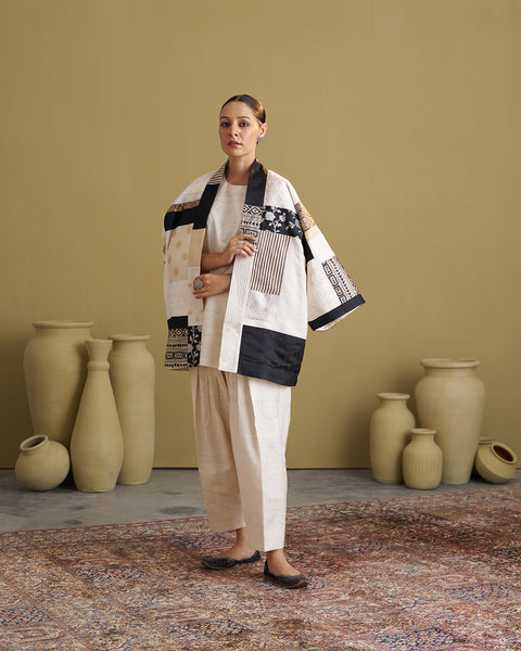 The Ivory & Black Anokhi Jacket