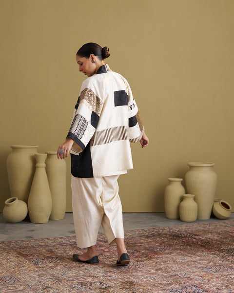 The Ivory & Black Anokhi Jacket