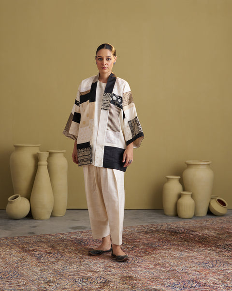 The Ivory & Black Anokhi Jacket
