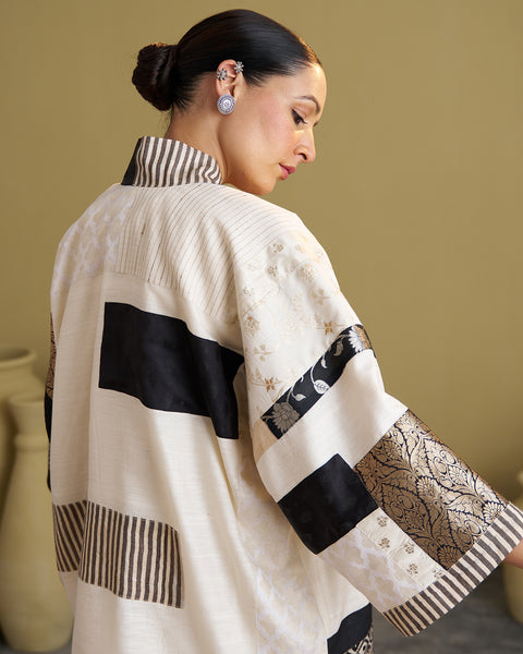 The Ivory & Black Anokhi Jacket