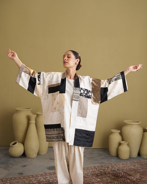 The Ivory & Black Anokhi Jacket