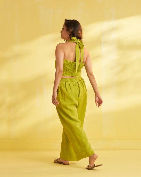 The Lime Pop Pure Linen Co-ord Set