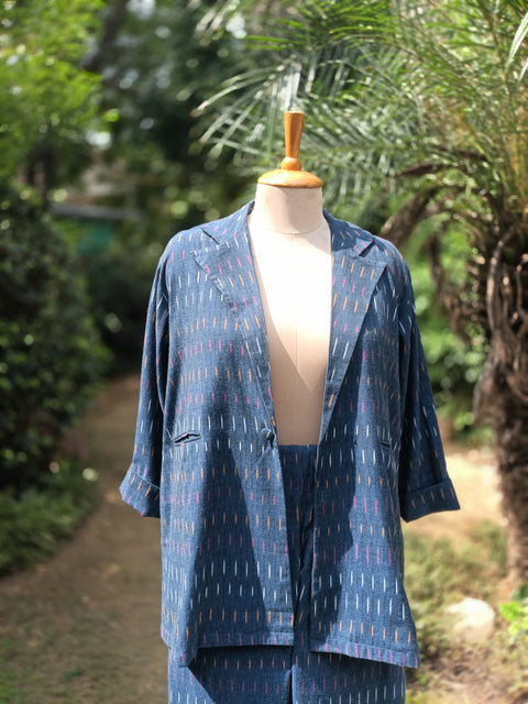 Navy Blue Ikat Co-ord