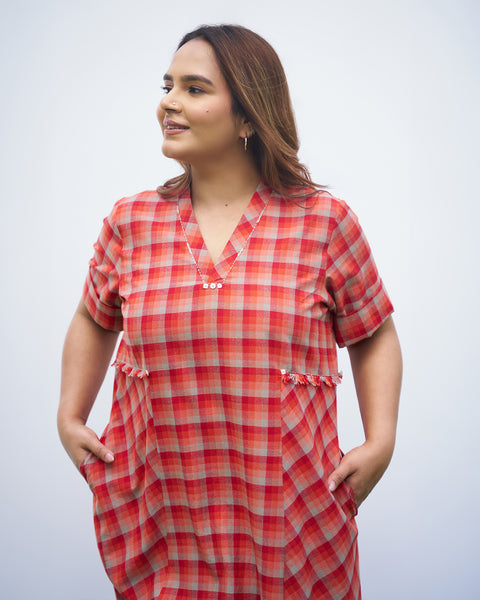 The Sundown Check Dress