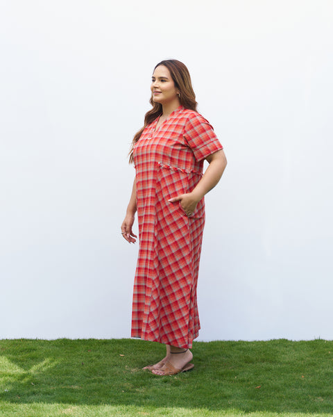 The Sundown Check Dress