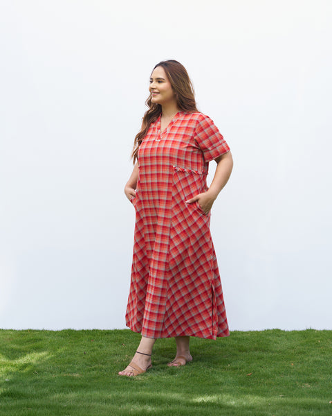 The Sundown Check Dress