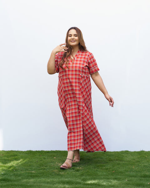 The Sundown Check Dress