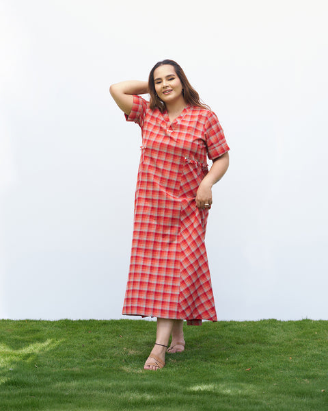 The Sundown Check Dress