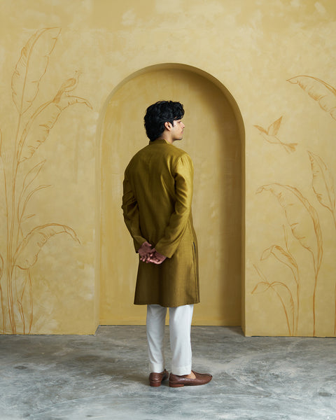 Olive Men Kurta