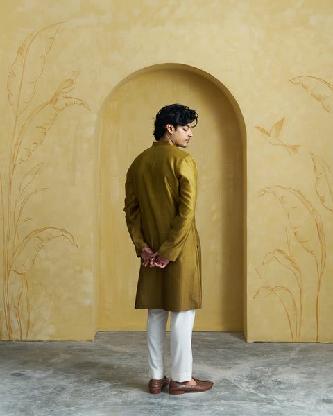 Olive Men Kurta
