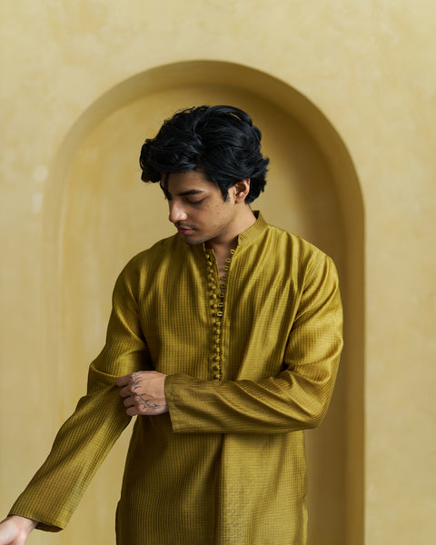 Olive Men Kurta