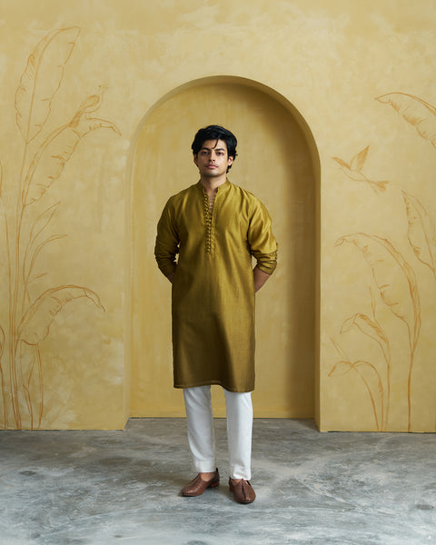 Olive Men Kurta