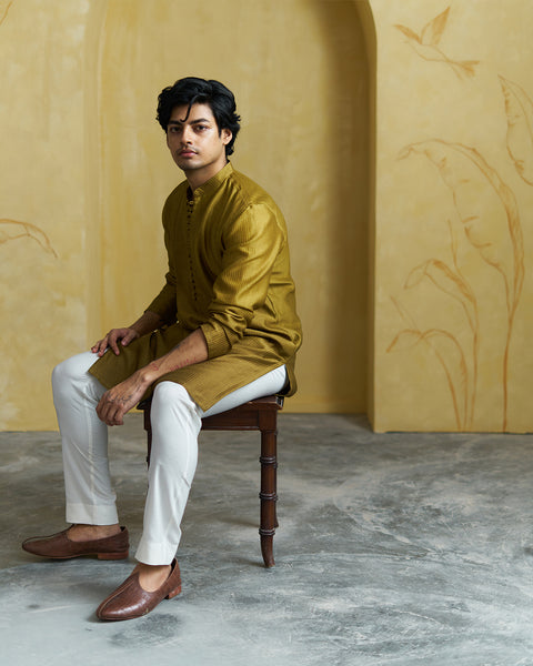 Olive Men Kurta