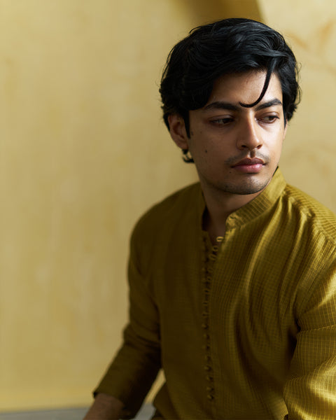 Olive Men Kurta